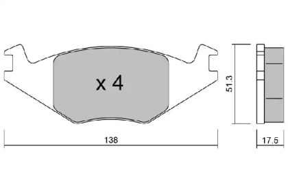 Комплект тормозных колодок (AISIN: BPVW-1900)